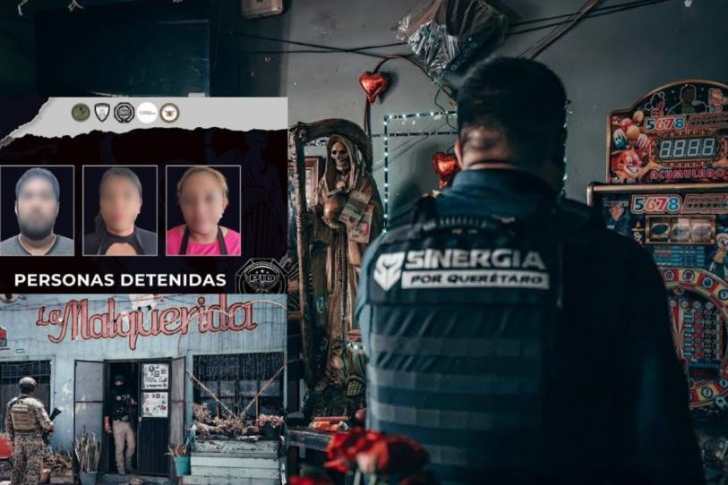 Aseguran 18 máquinas tragamonedas y detienen a tres personas tras cateos en Querétaro